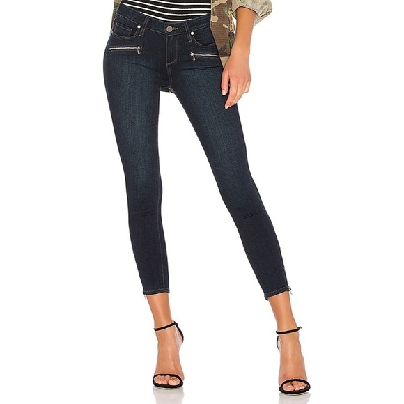 PAIGE Denim - Paige Jane Zip Crop Blue Jeans